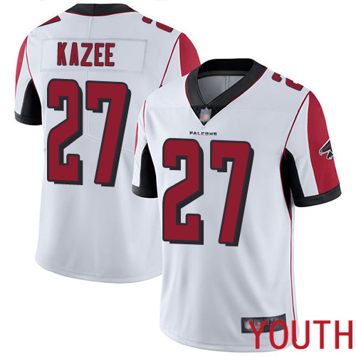 Atlanta Falcons Limited White Youth Damontae Kazee Road Jersey NFL Football #27 Vapor Untouchable->atlanta falcons->NFL Jersey